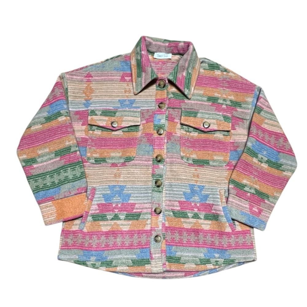 Aztec Print Shacket - Picture 4 of 7